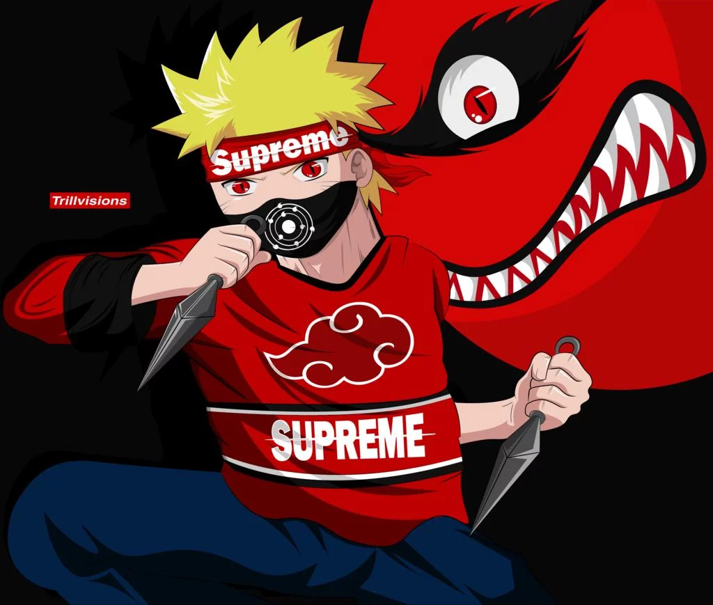Free Download Supreme And Bape Cartoon Wallpaper Naruto Page 1652941 (1024 x 869)