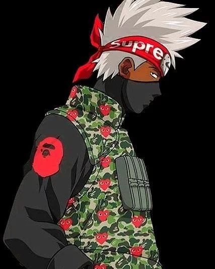Free Download Supreme And Bape Cartoon Wallpaper Naruto Page 1652942 (427 x 534)