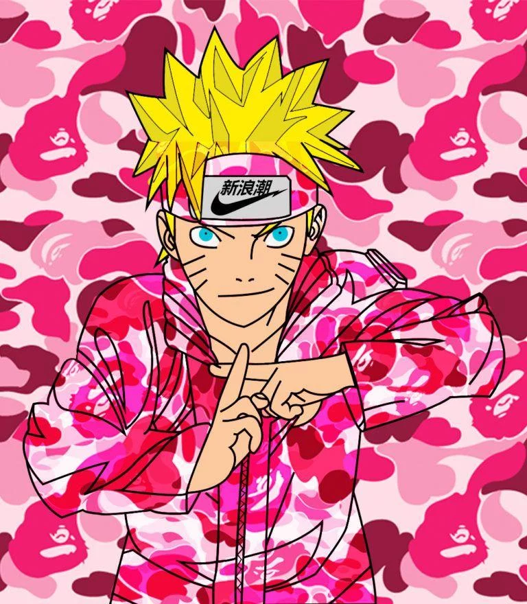 Free Download Supreme And Bape Cartoon Wallpaper Naruto Page 1652945 (768 x 880)
