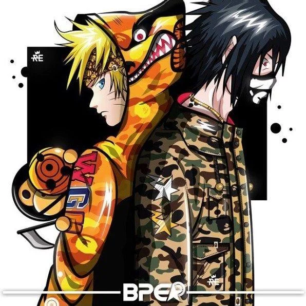 Free Download Supreme And Bape Cartoon Wallpaper Naruto Page 1652954 (596 x 596)