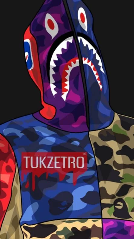 Free Download Supreme And Bape Cartoon Wallpaper Naruto Page 1652971 (444 x 794)