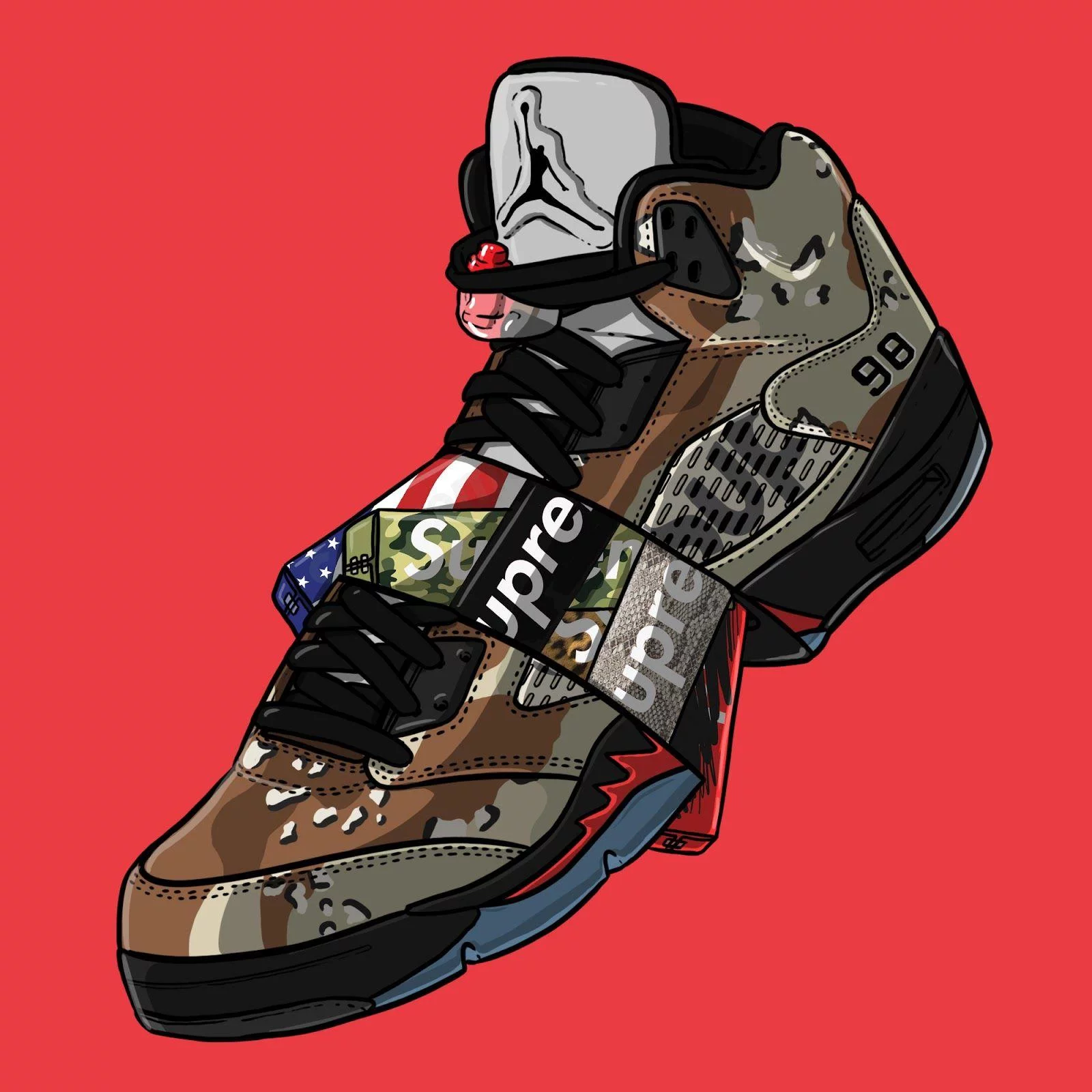 Free Download Supreme And Bape Cartoon Wallpaper Naruto Page 1652972 (1600 x 1600)