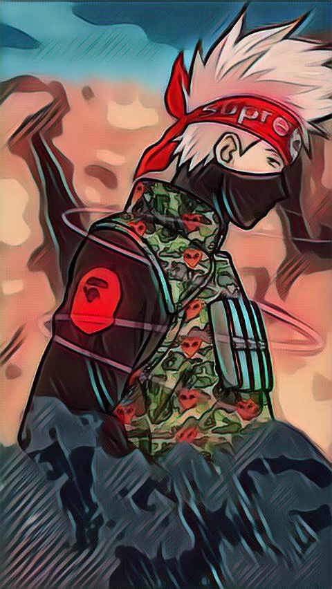 Free Download Supreme And Bape Cartoon Wallpaper Naruto Page 1652973 (480 x 852)