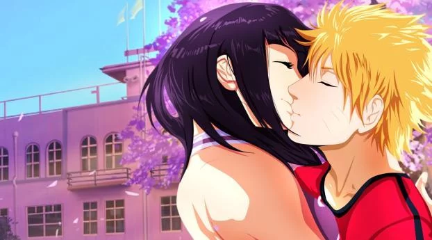 Free Download Wallpaper Naruto Dan Hinata Kiss Page 1857732 (622 x 345)
