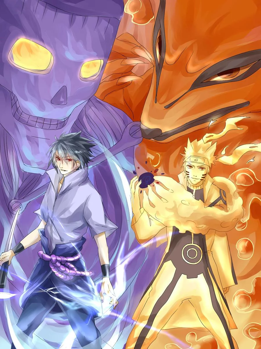 Free Download Wallpaper Naruto Kyubi Vs Sasuke Page 2017028 (900 x 1200)