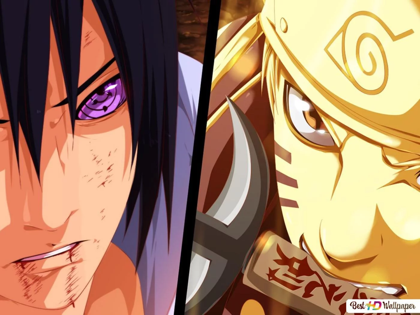 Free Download Wallpaper Naruto Kyubi Vs Sasuke Page 2017045 (1400 x 1050)