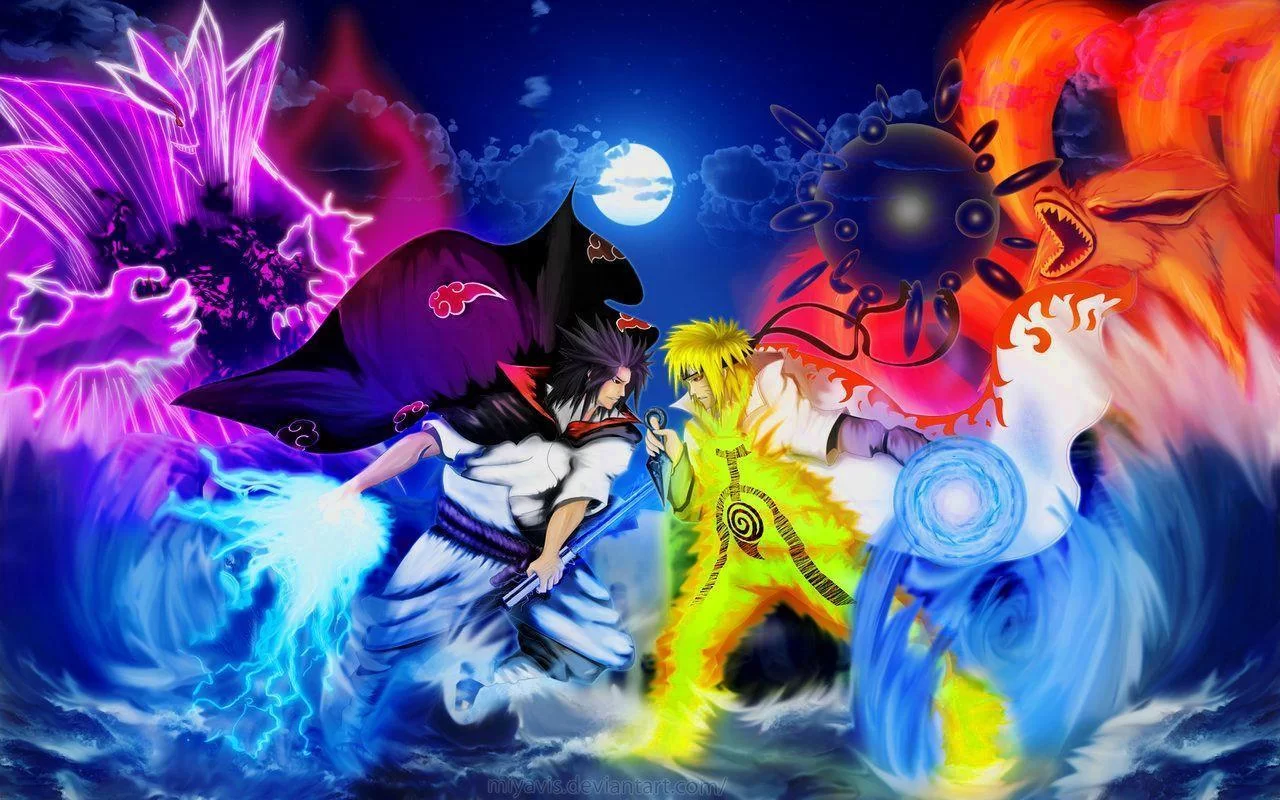 Free Download Wallpaper Naruto Shippuden Bijuu Mode Vs Sasuke Page 2052980 (1280 x 800)