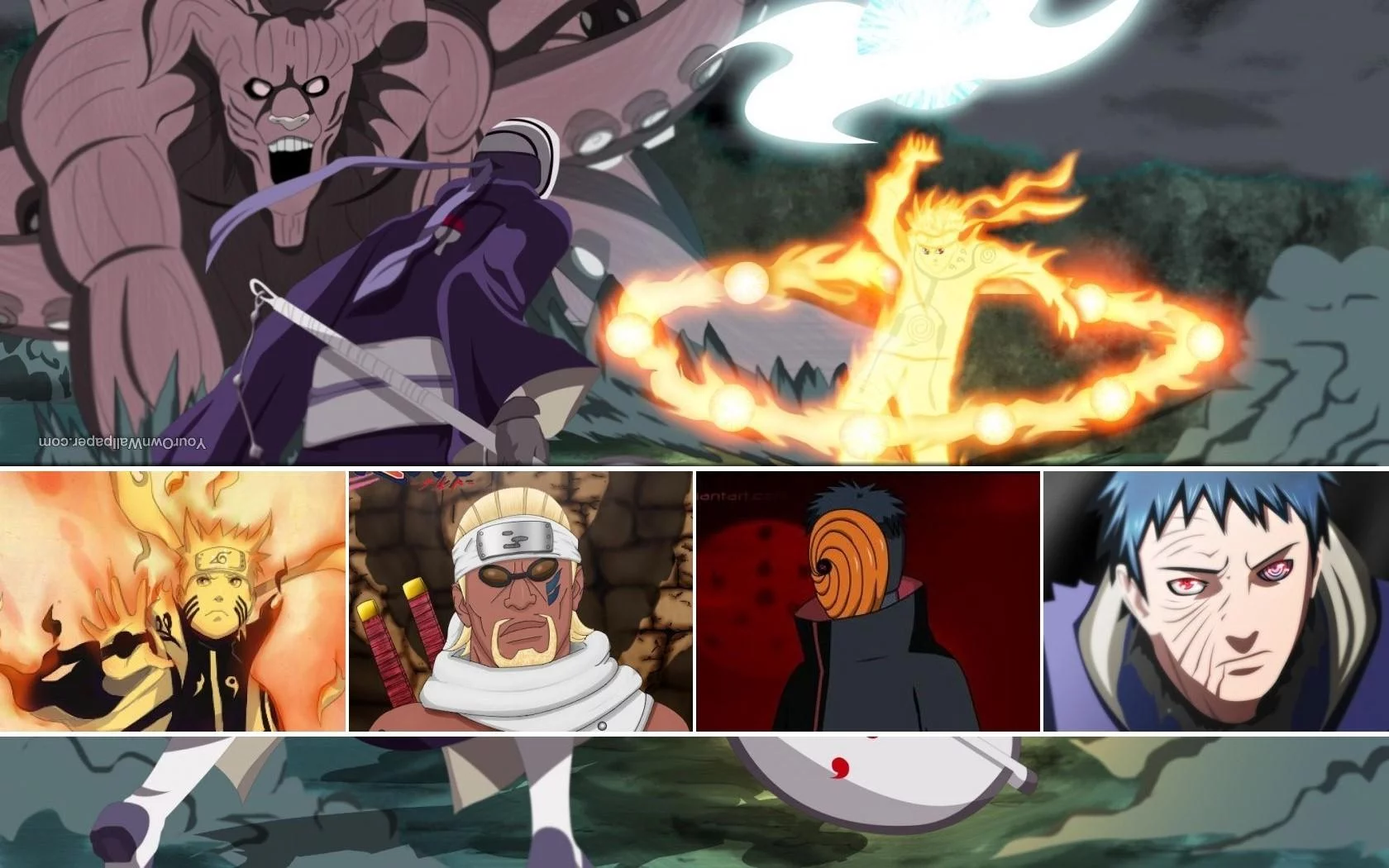 Free Download Wallpaper Naruto Vs Obito Page 2055731 (1680 x 1050)