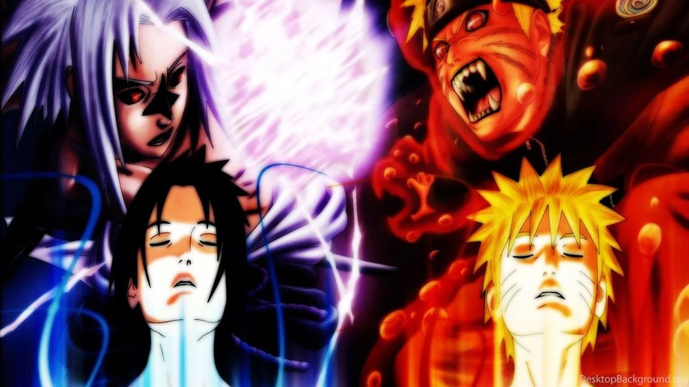 Free Download Wallpaper Naruto Vs Sasuke 1366x768 Page 2068362 (1366 x 768)