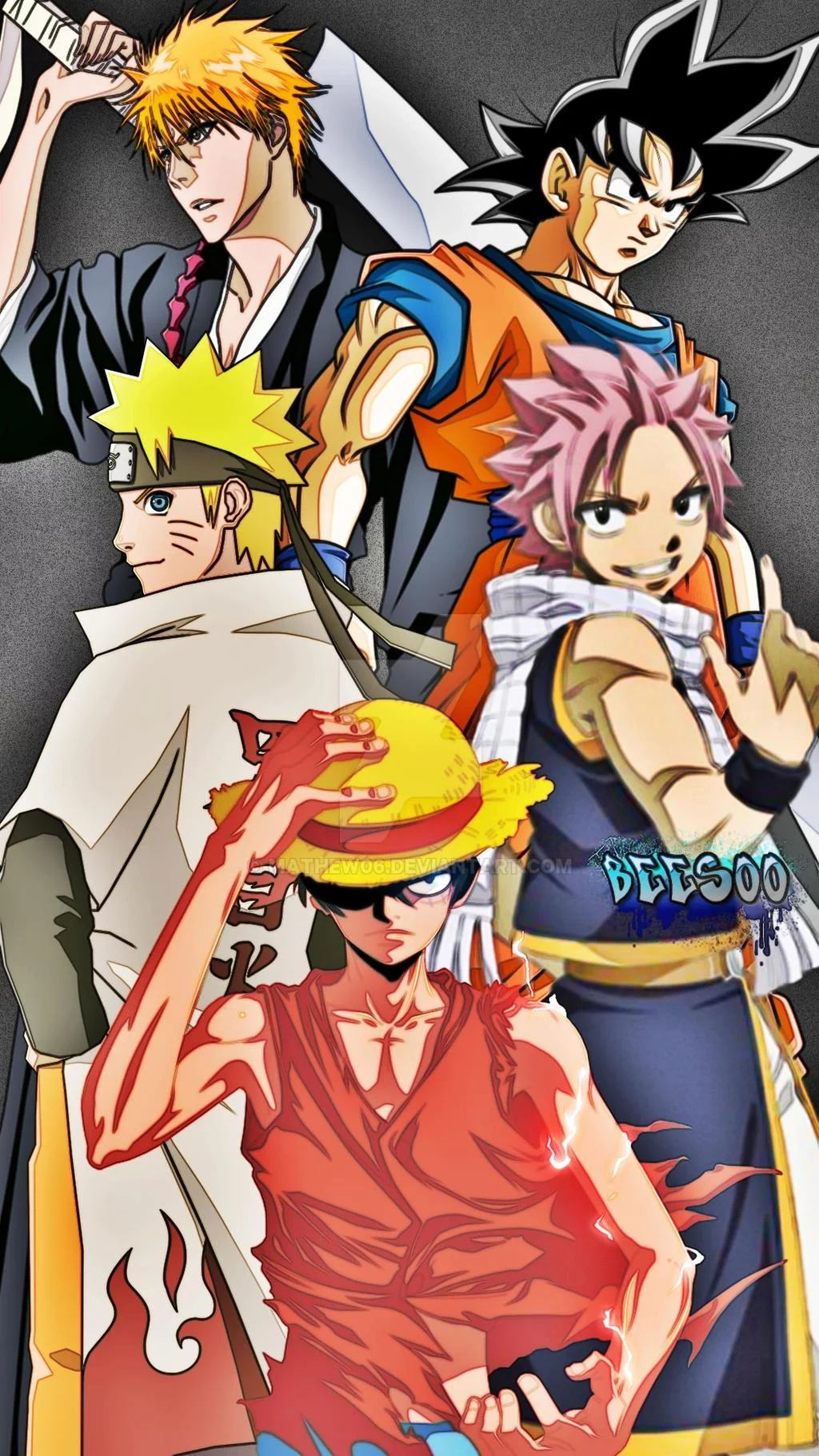 Free Download Goku Naruto Luffy Ichigo Wallpaper Page 272392 (1024 x 1821)
