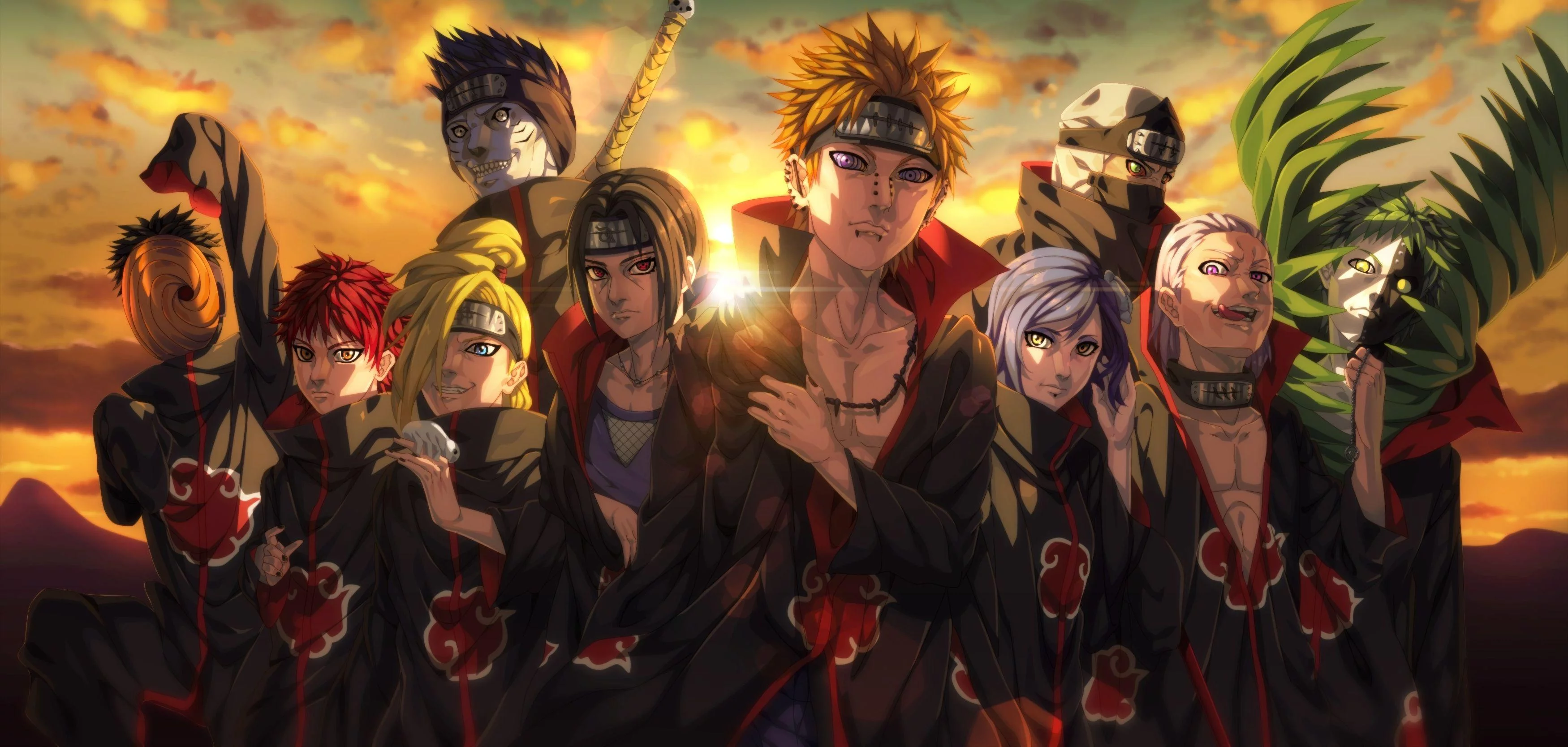Free Download Naruto Akatsuki Members Wallpaper Page 27571 (3500 x 1668)