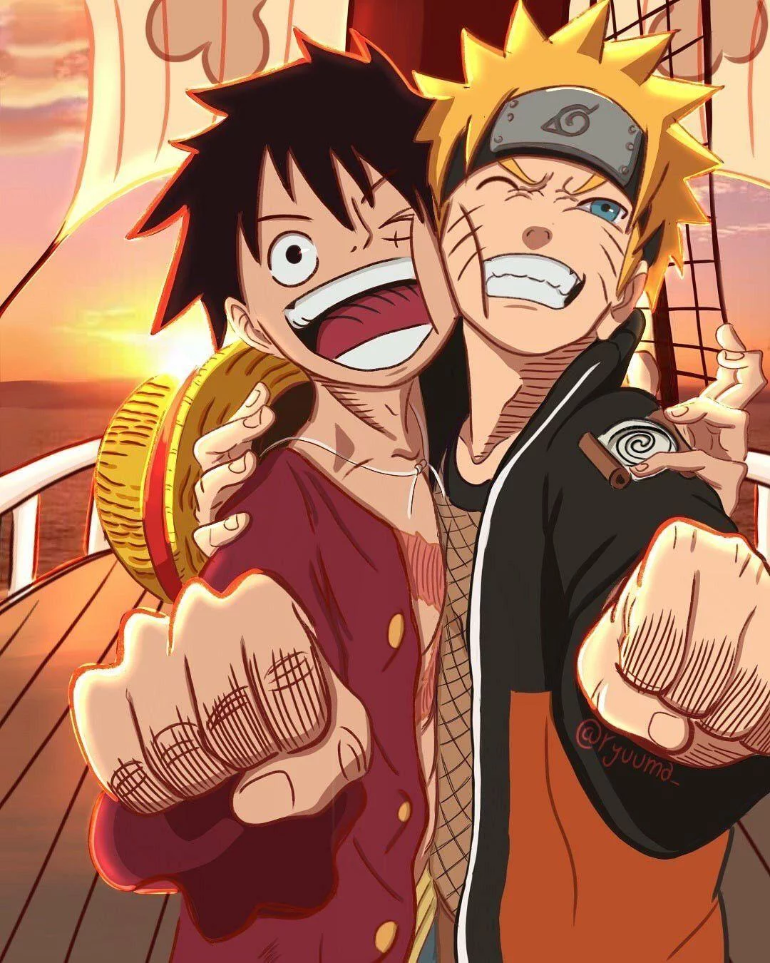 Free Download Luffy And Naruto Wallpaper Image Page 29160 (1080 x 1350)