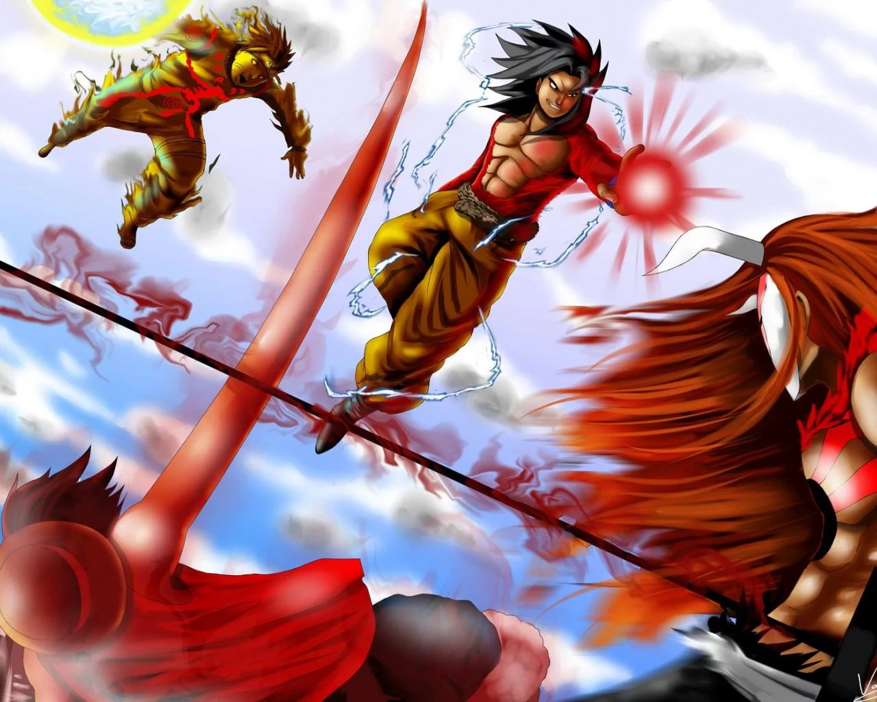 Free Download Luffy And Naruto Wallpaper Image Page 29830 (1280 x 1024)