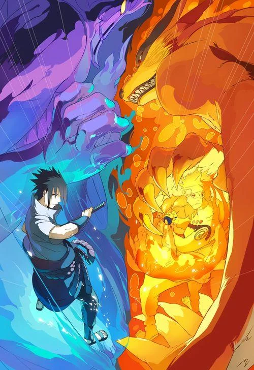 Free Download Naruto Kyuubi Mode Vs Sasuke Susanoo Wallpaper Page 3118 (500 x 728)