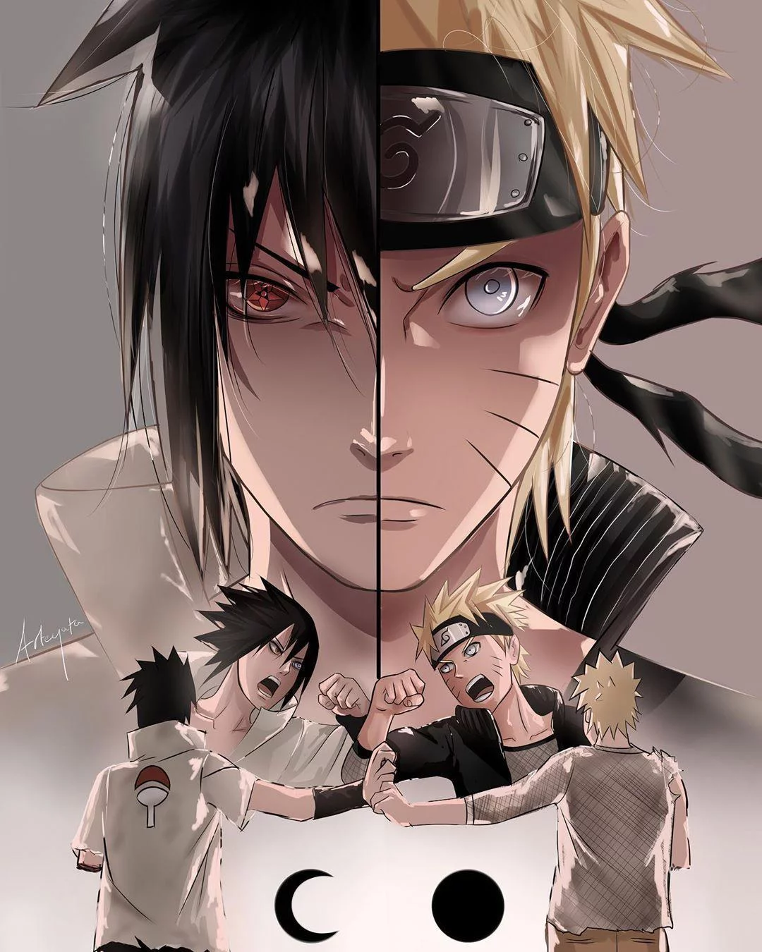 Free Download Half Naruto Half Sasuke Wallpaper Page 32509 (1080 x 1350)