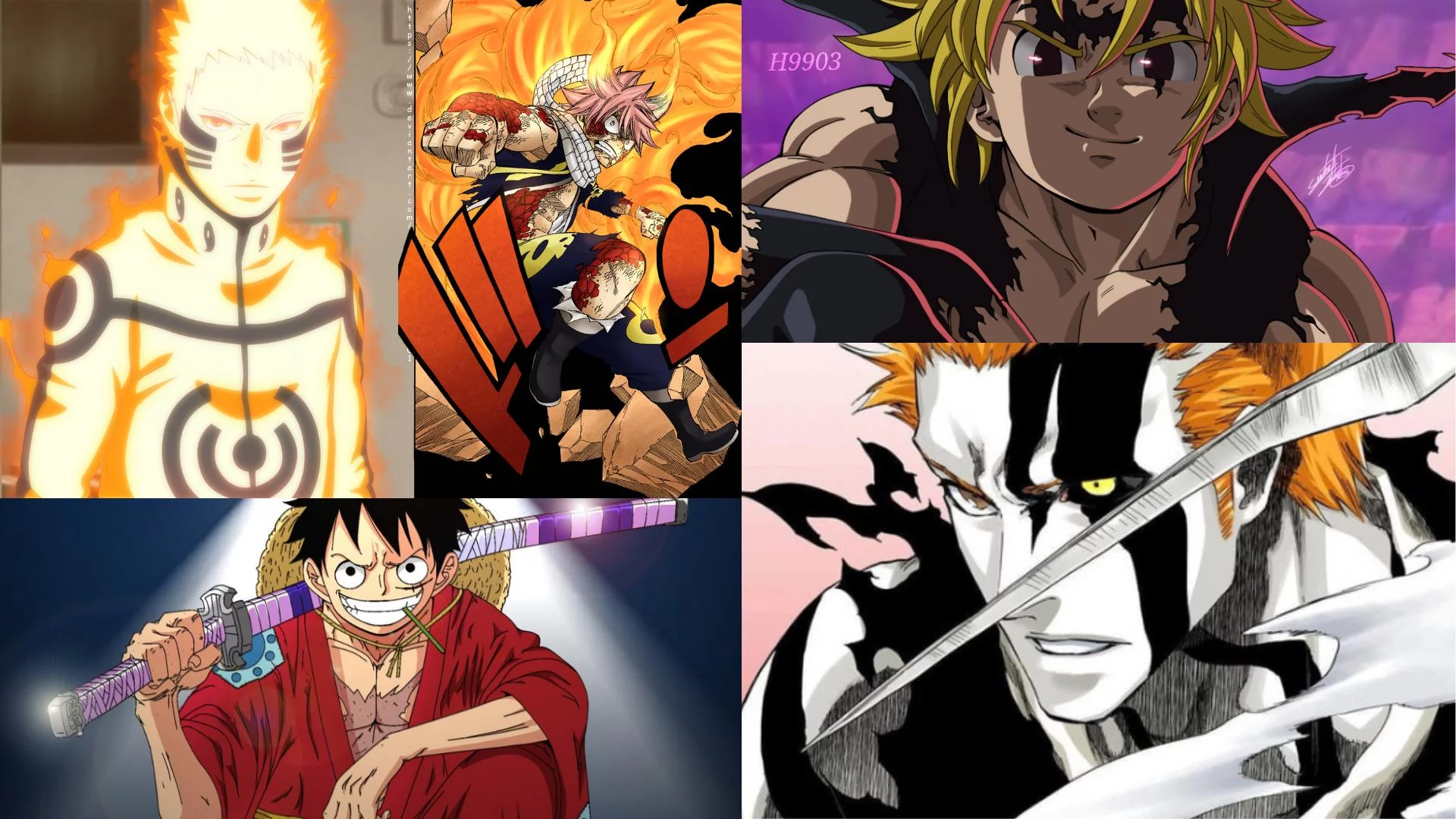 Free Download Naruto Ichigo Luffy Natsu Wallpaper Page 355089 (1920 x 1080)