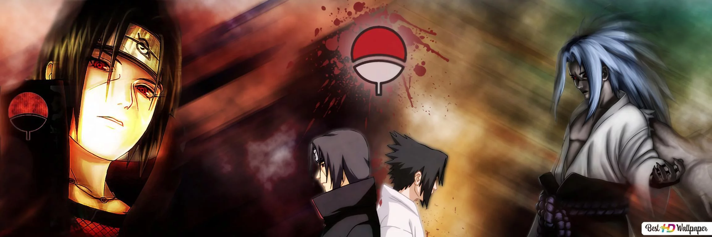 Free Download Naruto And Sasuke Dual Monitor Wallpaper Page 3584 (2304 x 768)