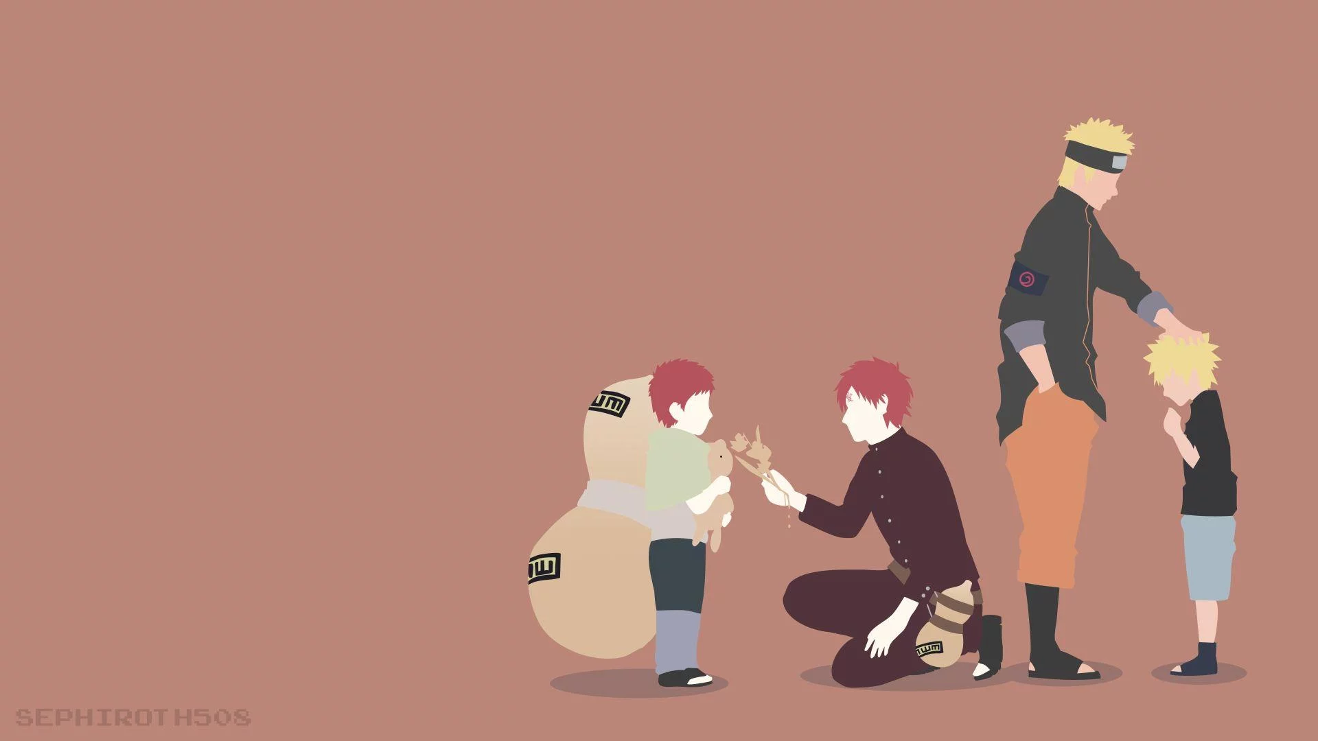 Free Download Minimalist Naruto Back Wallpaper Page 367541 (1920 x 1080)