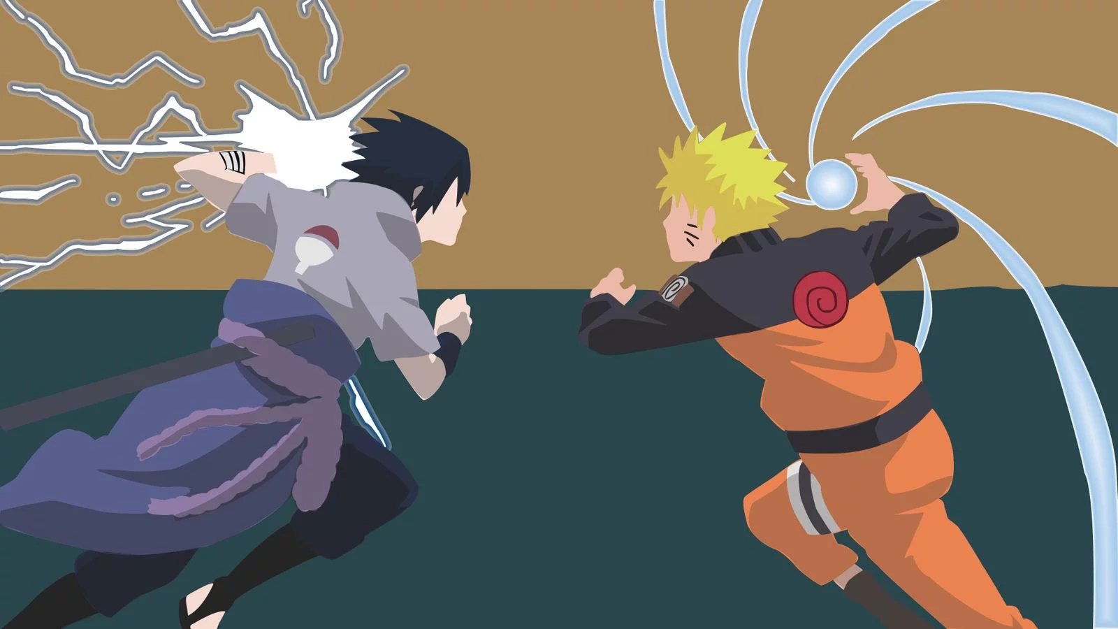 Free Download Naruto And Sasuke Minimalist Wallpaper Page 368305 (1600 x 900)