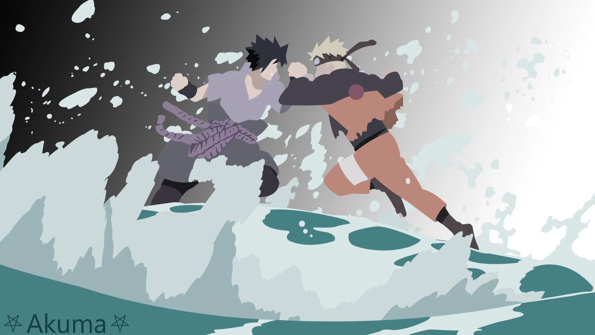 Free Download Naruto And Sasuke Minimalist Wallpaper Page 368318 (1920 x 1080)