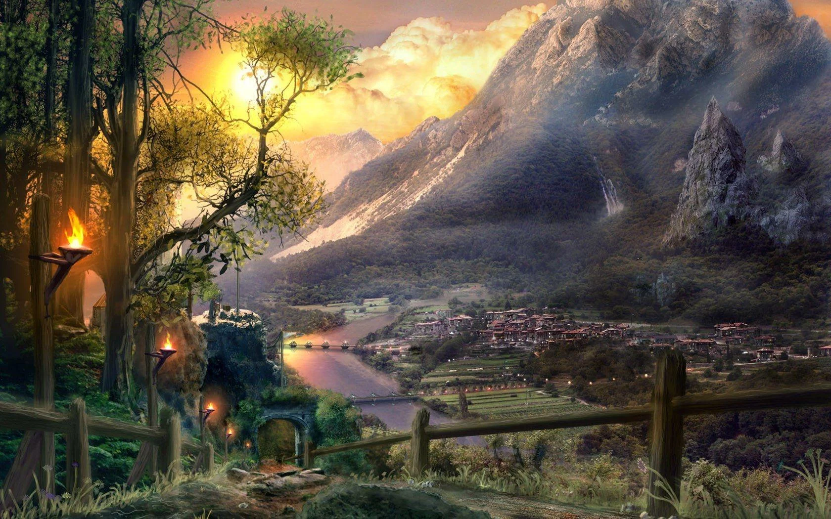 Free Download Naruto Village Wallpaper Hd Page 390432 (1680 x 1050)