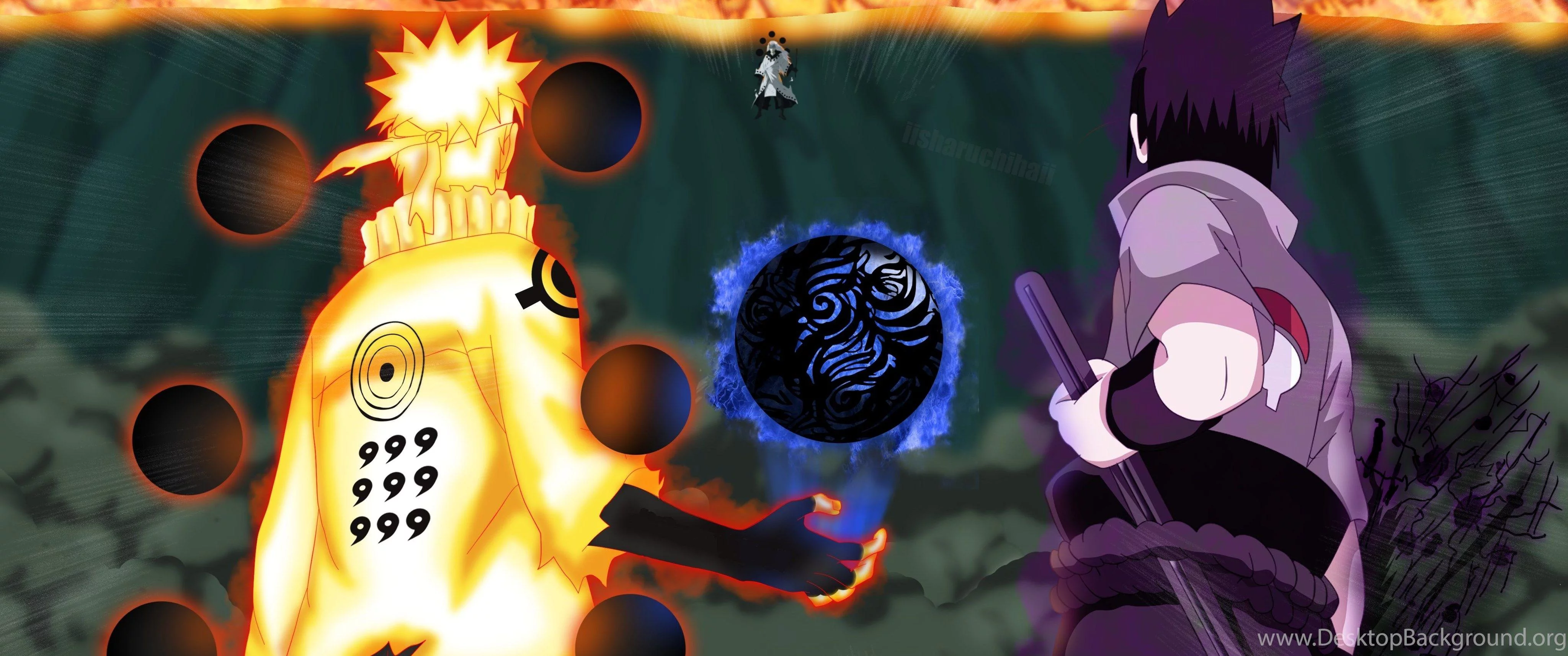 Free Download Naruto Vs Sasuke Dual Monitor Wallpaper 2560x1024 Page 401416 (4096 x 1714)