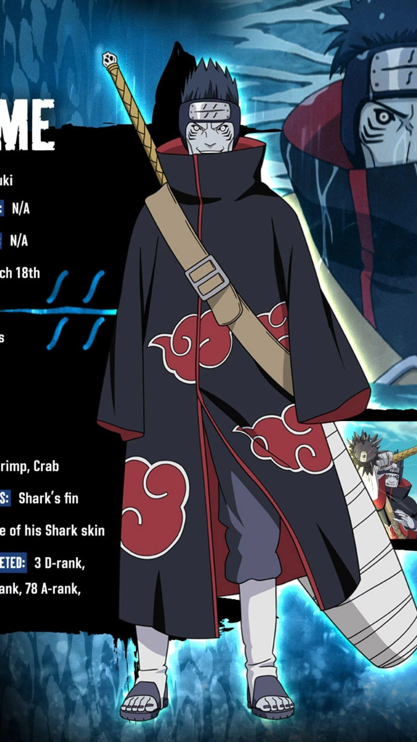Free Download Naruto Akatsuki Kisame Wallpaper Page 415224 (1440 x 2560)