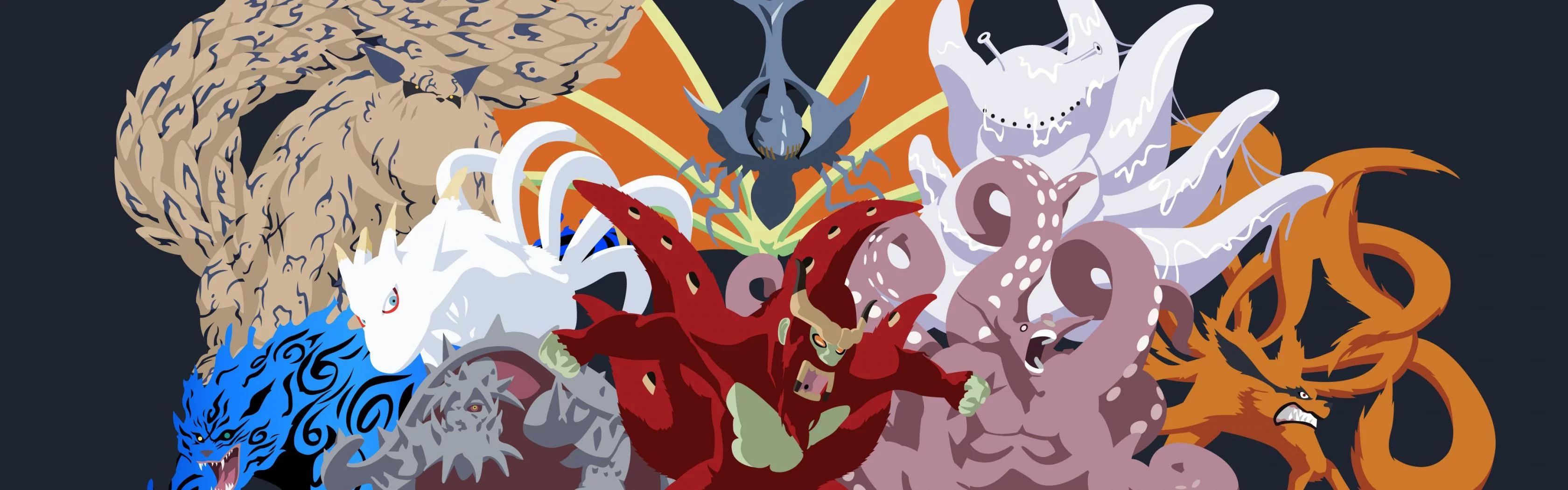 Free Download Naruto Tail Beasts Desktop Wallpaper Hd Page 426805 (3360 x 1050)