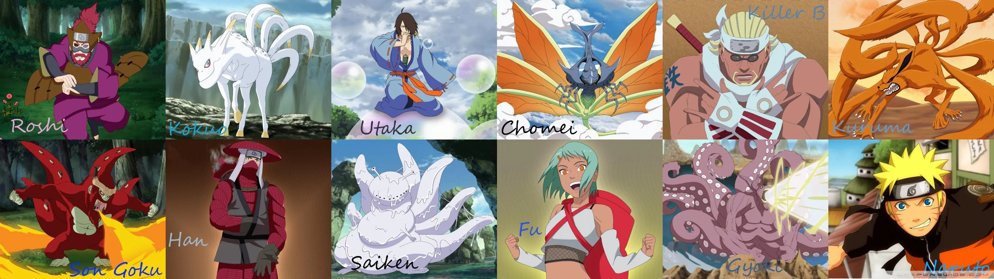 Free Download Naruto Shippuden Tailed Beast Wallpaper Page 426811 (3200 x 900)