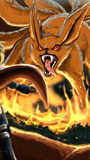 Free Download Naruto And 9 Tailed Fox Wallpapoer Page 429974 (360 x 640)