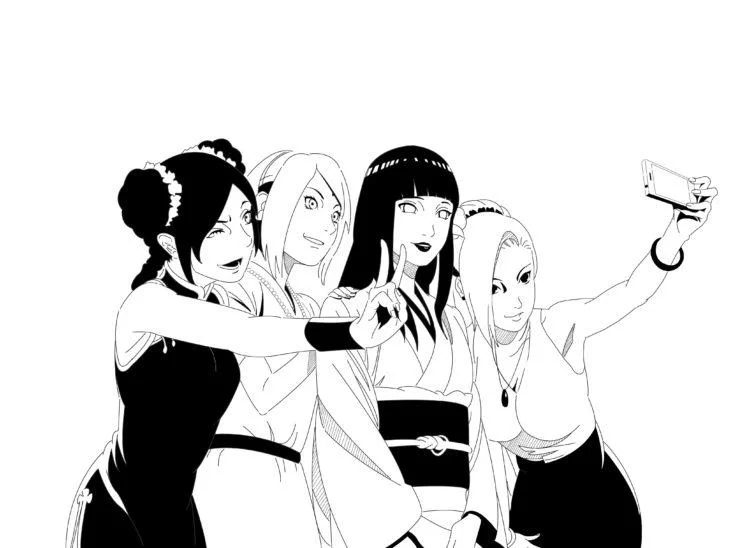 Free Download Naruto And Hinata Black And White Wallpaper Page 438435 (748 x 548)