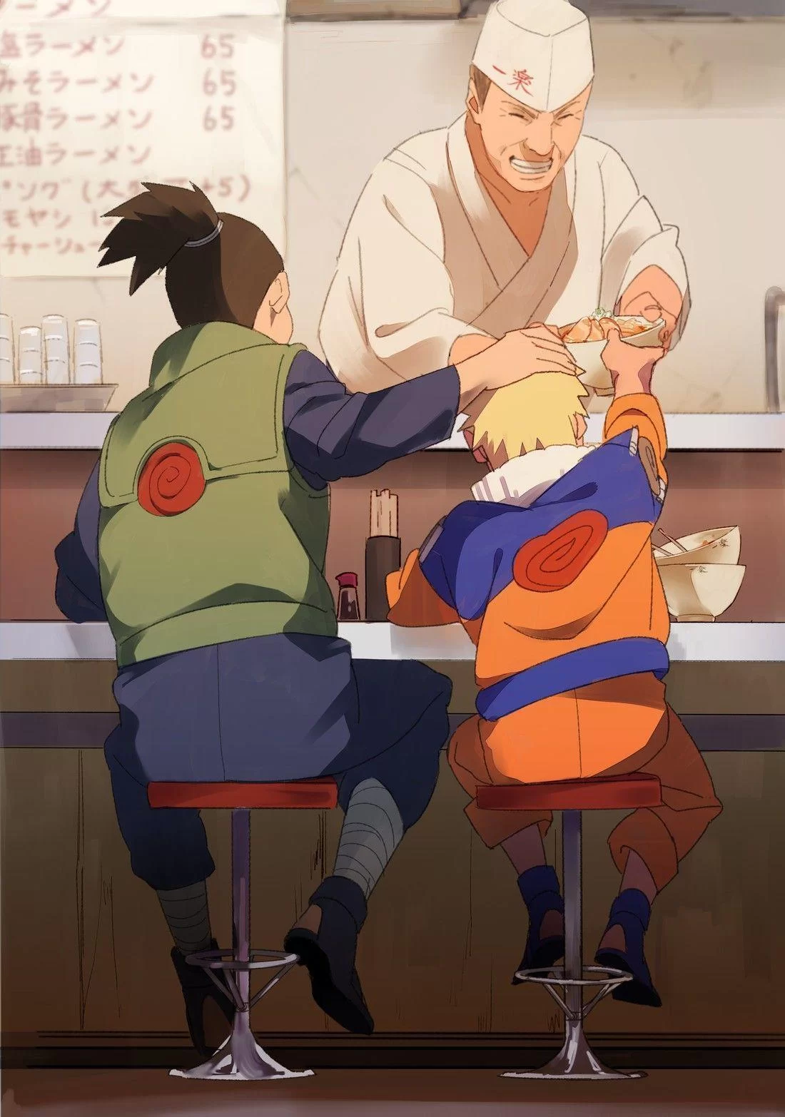 Free Download Naruto And Jiraya Eating Ramen Wallpaper Page 450892 (1100 x 1566)