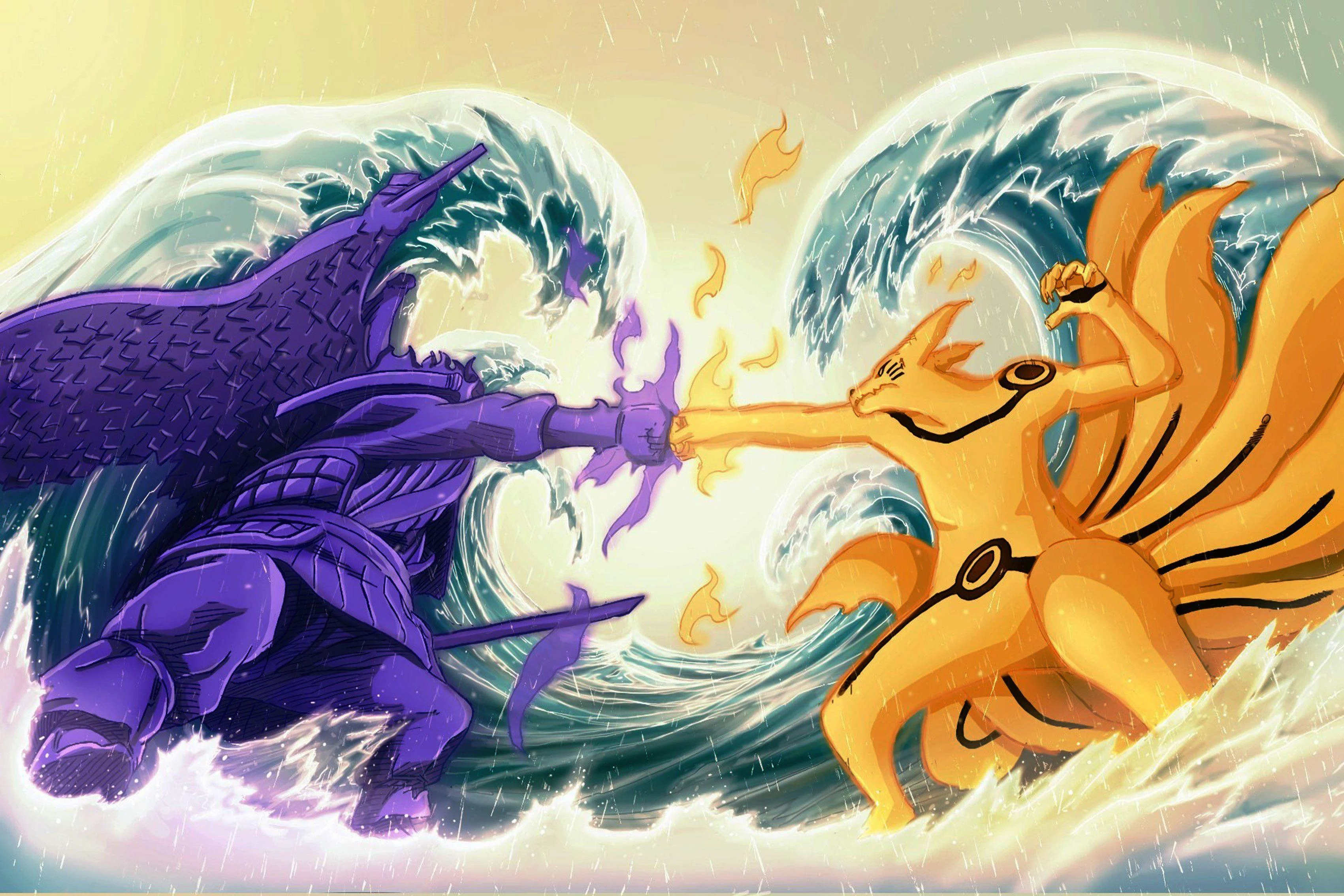 Free Download Naruto Kyuubi Mode Vs Sasuke Susanoo Wallpaper Page 452253 (3402 x 2268)