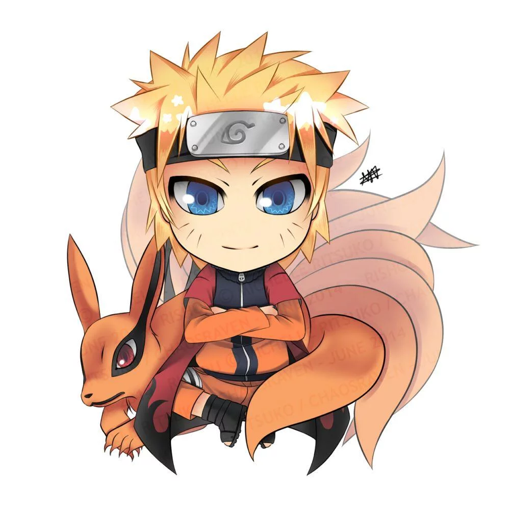 Free Download Naruto And Kurama Wallpaper Chibi Page 454206 (1000 x 1000)