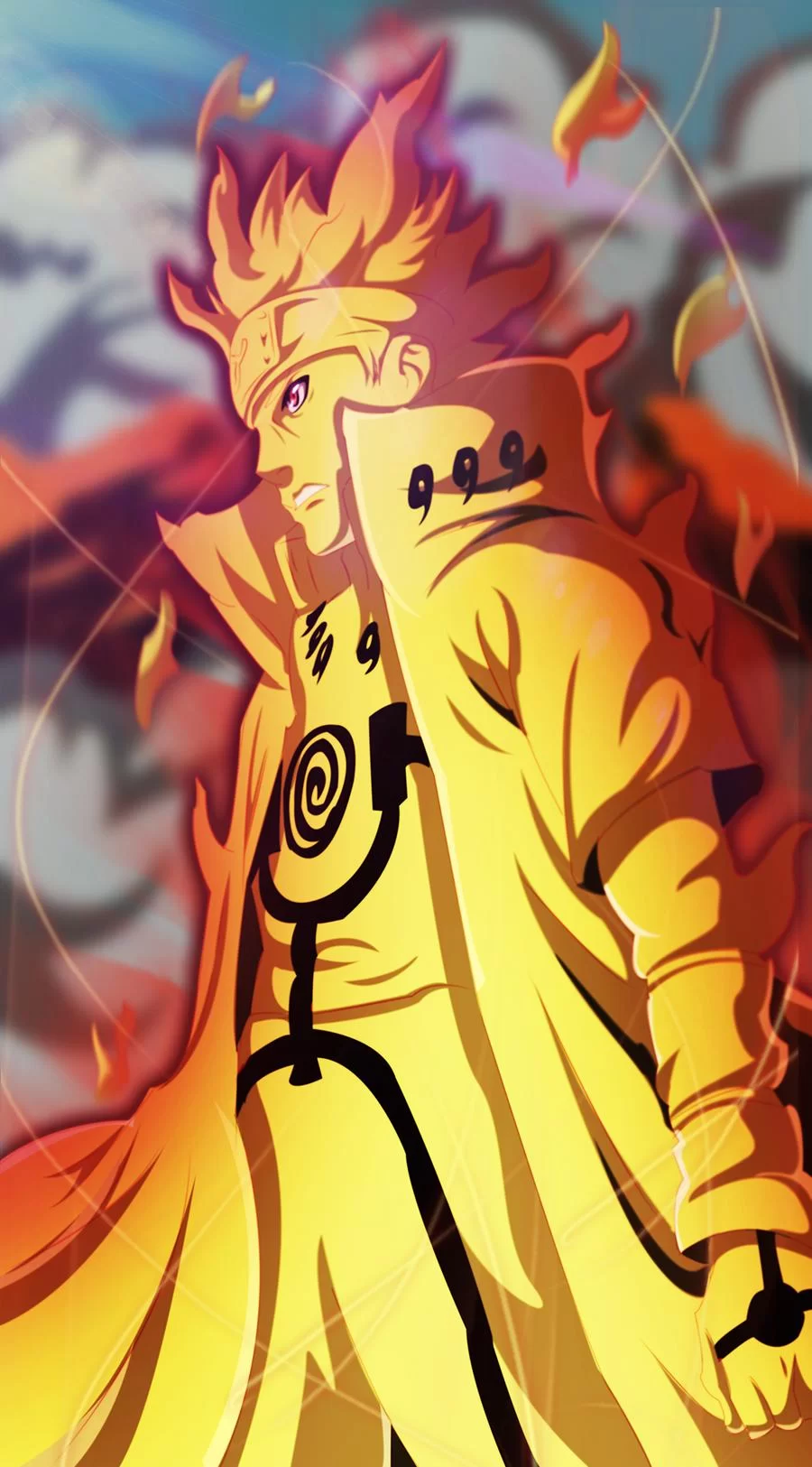 Free Download Naruto And Minato Bijuu Mode Wallpaper Page 455893 (900 x 1625)