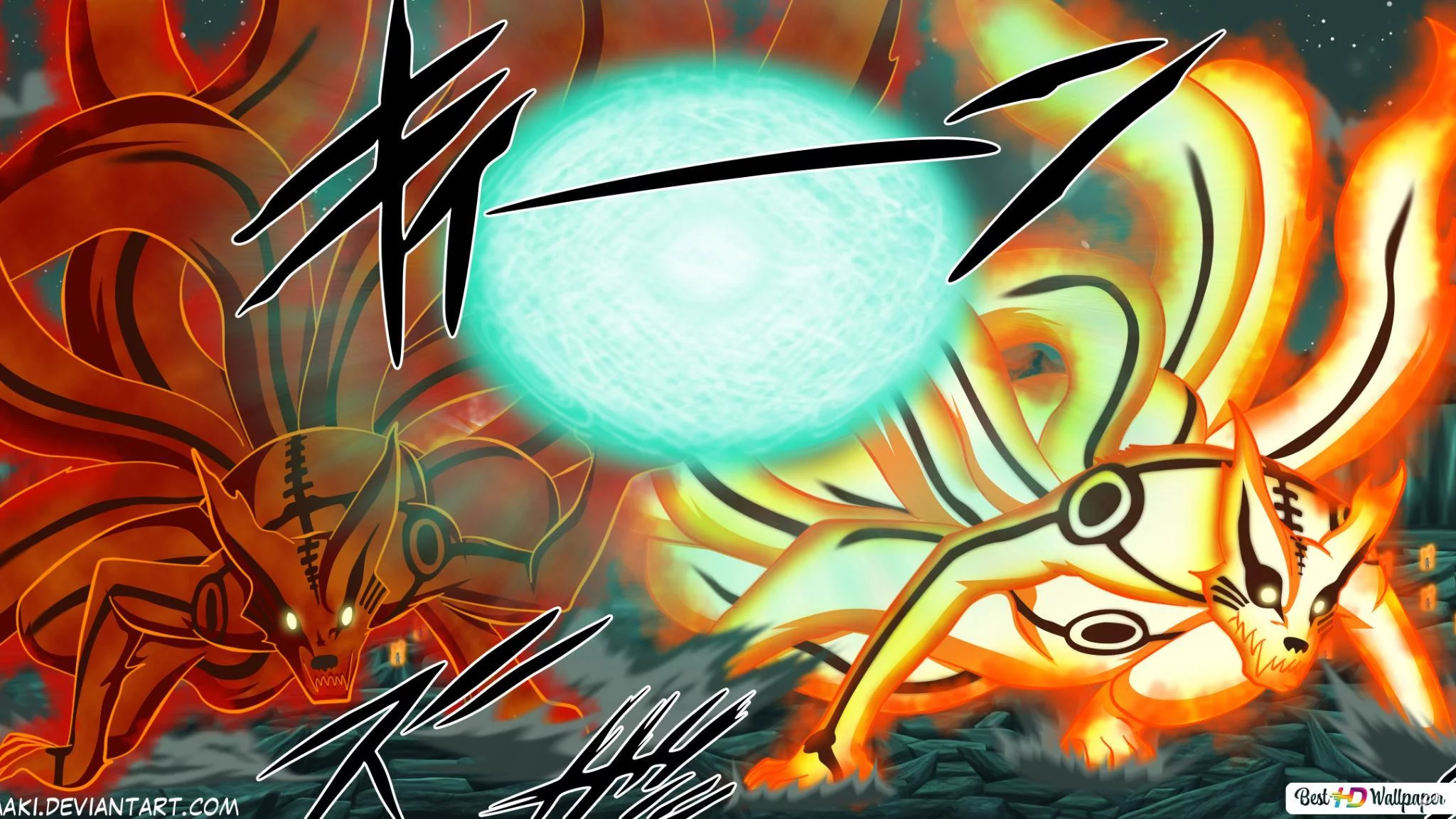 Free Download Naruto And Minato Kyuubi Mode Wallpaper Page 455921 (2048 x 1152)