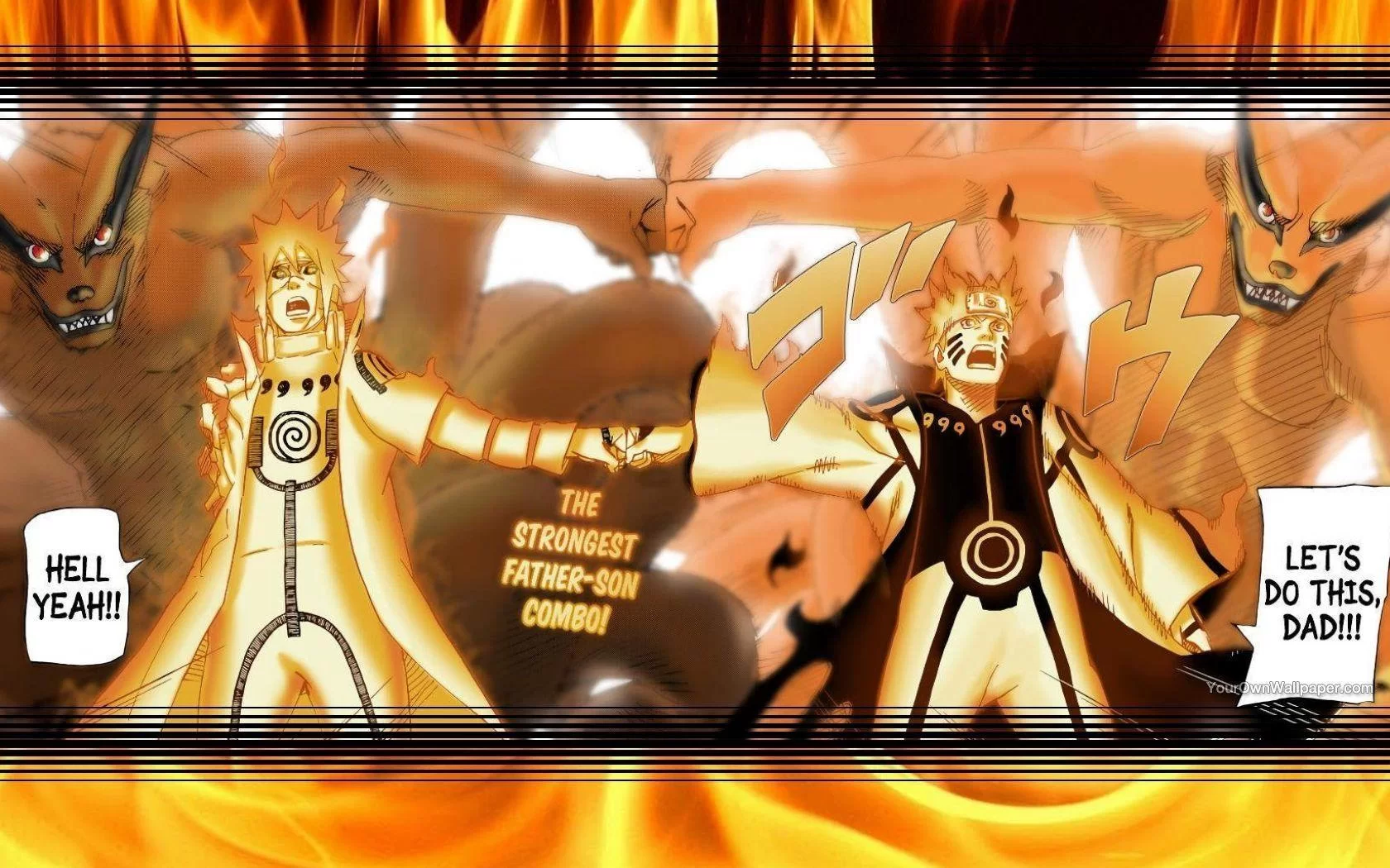 Free Download Naruto And Minato Kyuubi Mode Wallpaper Page 455924 (1680 x 1050)
