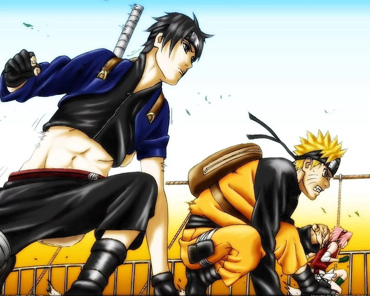 Free Download Naruto And Sasuke And Sai Hd Wallpaper Page 460415 (1280 x 1024)
