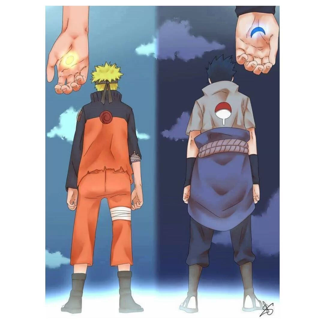 Free Download Naruto And Sasuke Sun And Moon Wallpaper Page 473043 (1080 x 1080)