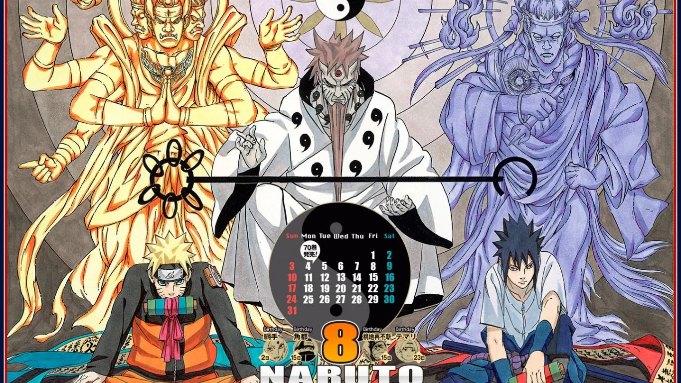 Free Download Naruto And Sasuke Sun And Moon Wallpaper Page 473056 (1366 x 768)