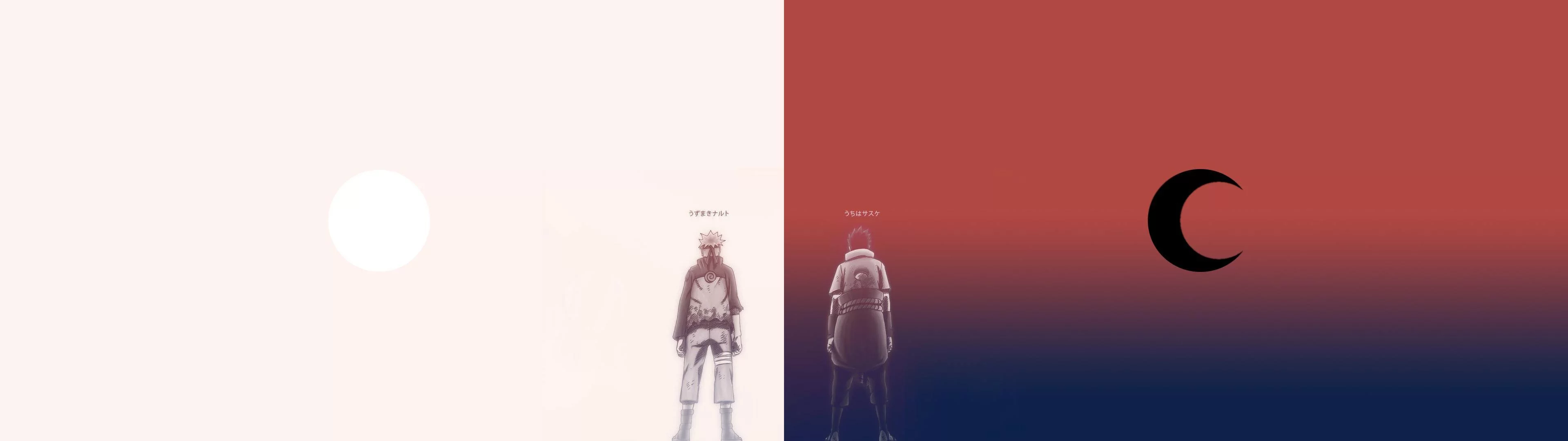 Free Download Naruto And Sasuke Sun And Moon Wallpaper Page 473061 (3840 x 1080)
