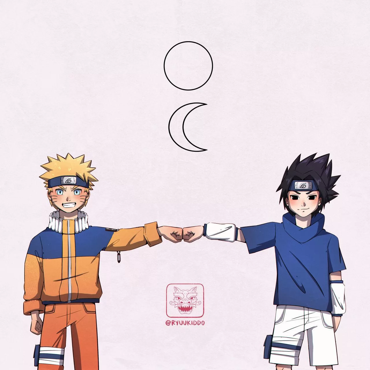 Free Download Naruto And Sasuke Sun And Moon Wallpaper Page 473067 (1280 x 1280)
