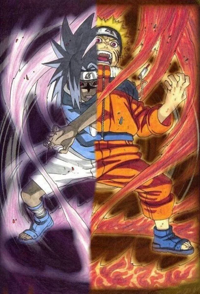 Free Download Naruto Nine Tailed Fox Vs Sasuke Curse Mark Wallpaper Page 47522 (640 x 942)