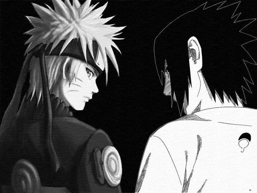 Free Download Naruto And Sasuke Wallpaper Black And White Page 475317 (1024 x 768)