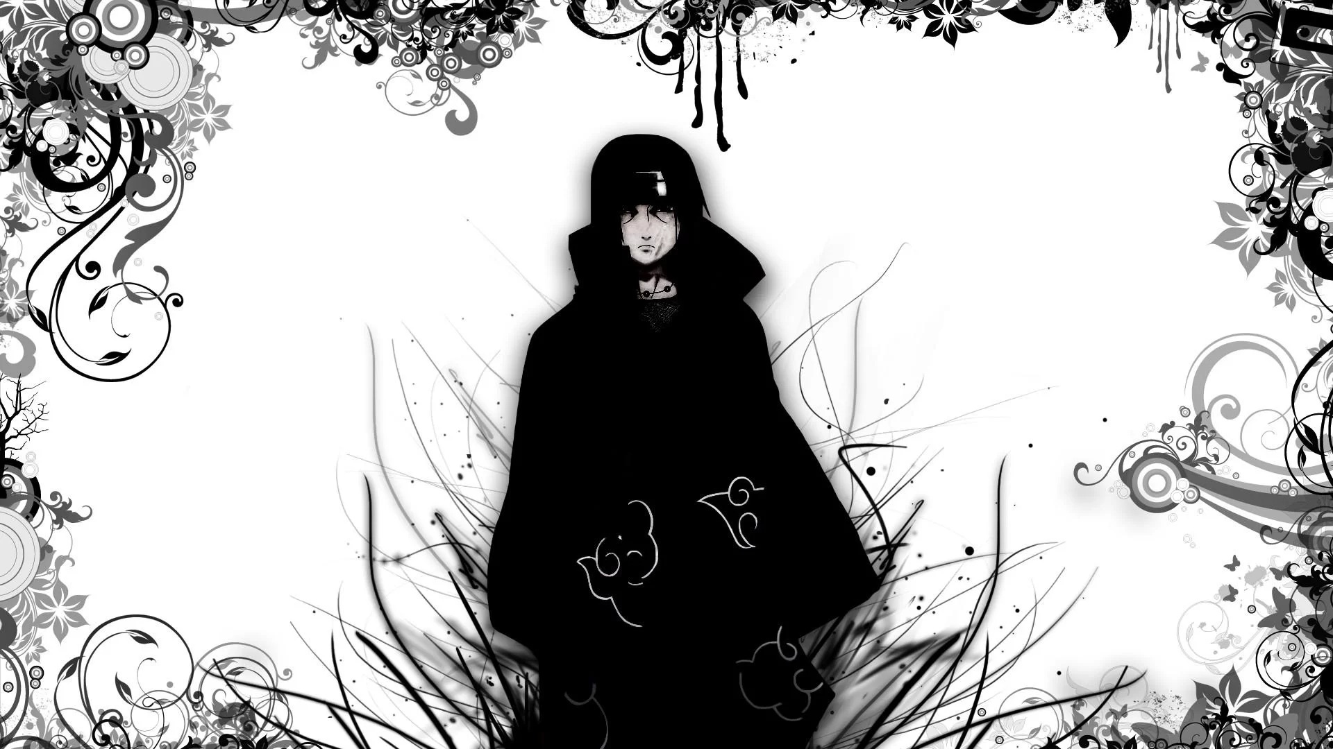 Free Download Naruto And Sasuke Wallpaper Black And White Page 475344 (1920 x 1080)