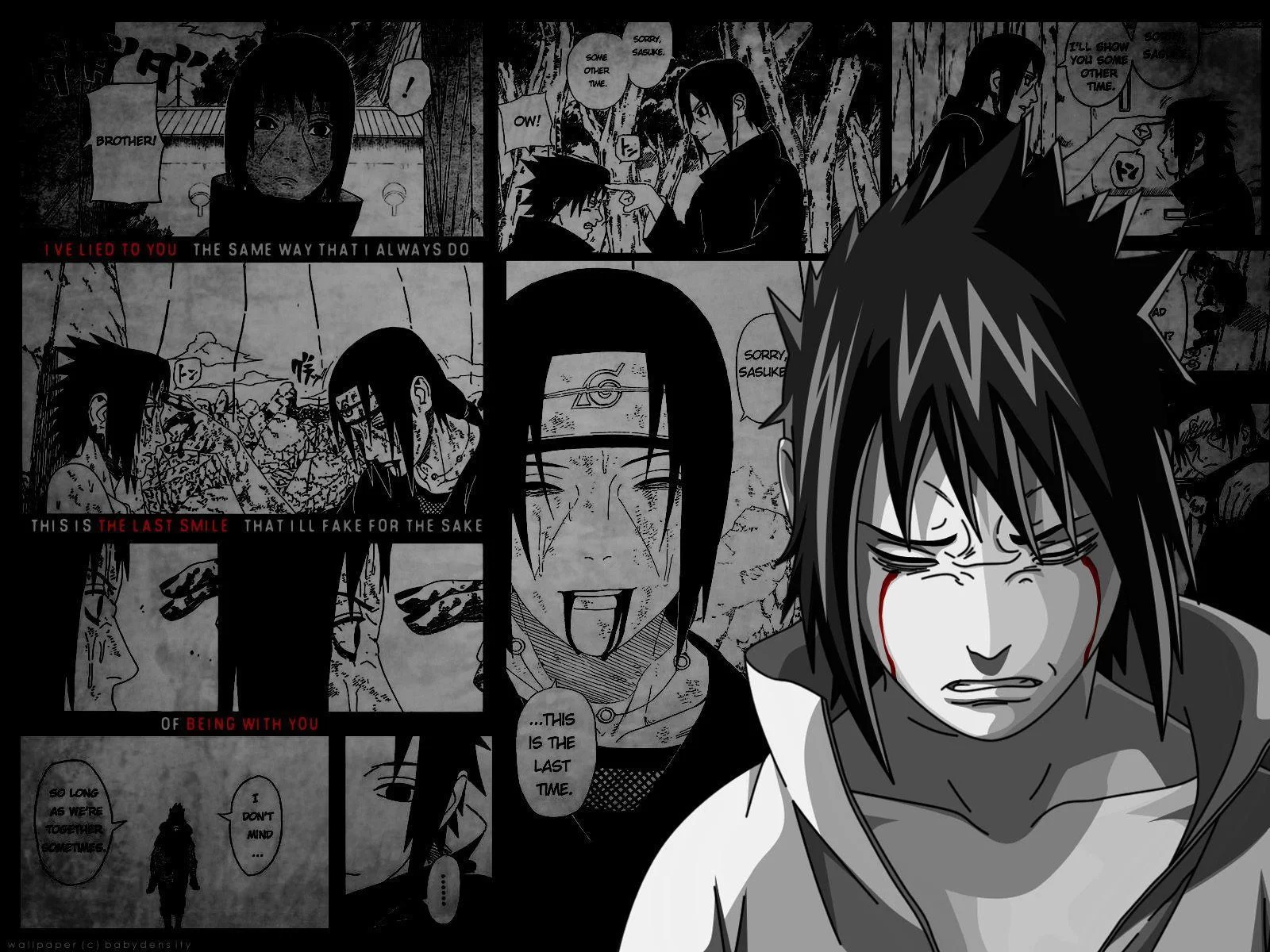 Free Download Naruto And Sasuke Wallpaper Black And White Page 475346 (1600 x 1200)