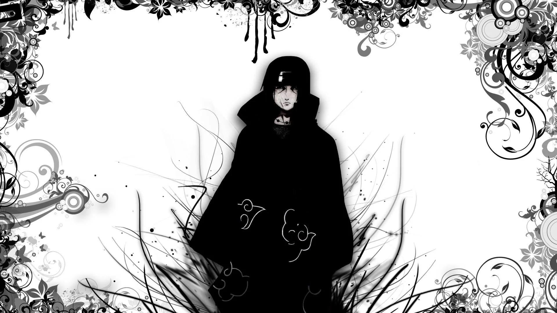 Free Download Naruto And Sasuke Wallpaper Black And White Page 475354 (1920 x 1080)