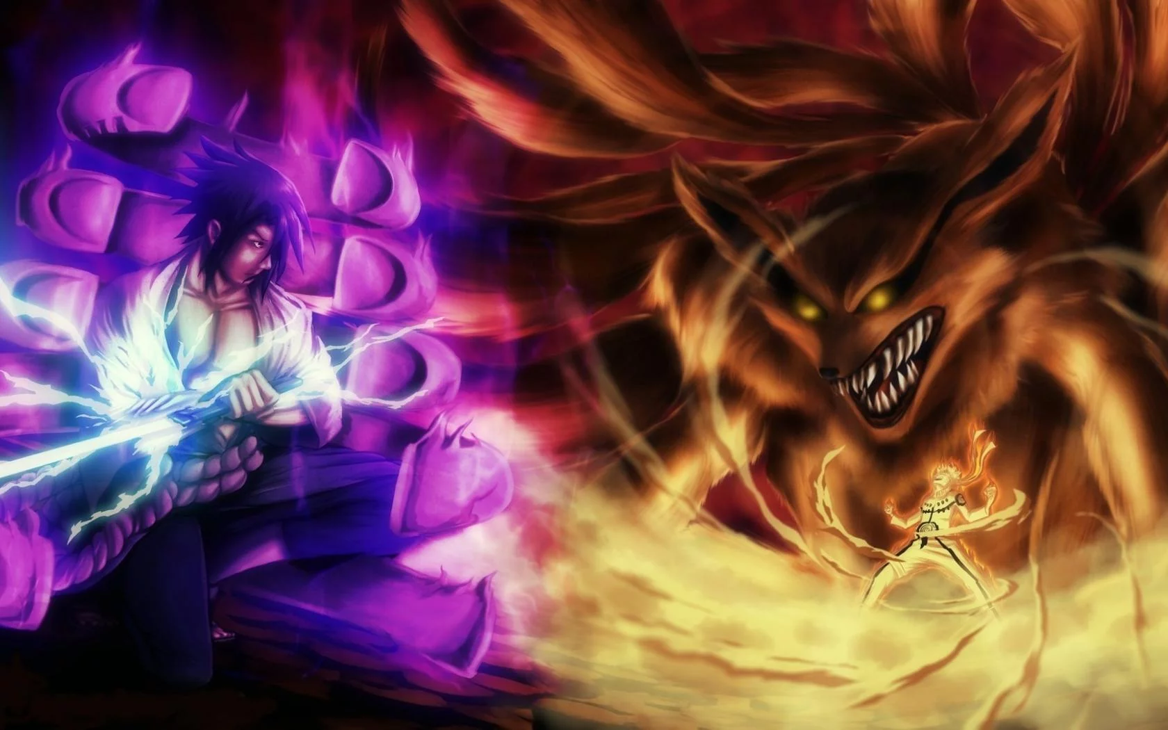 Free Download Naruto Vs Sasuke Wallpaper Shippuden Page 48470 (1680 x 1050)