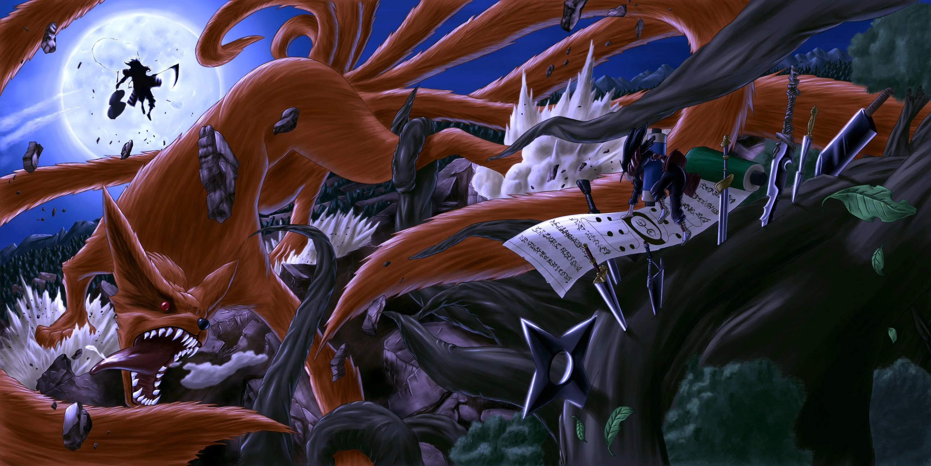 Free Download Naruto And Sasuke Dual Monitor Wallpaper Page 4915 (3000 x 1504)
