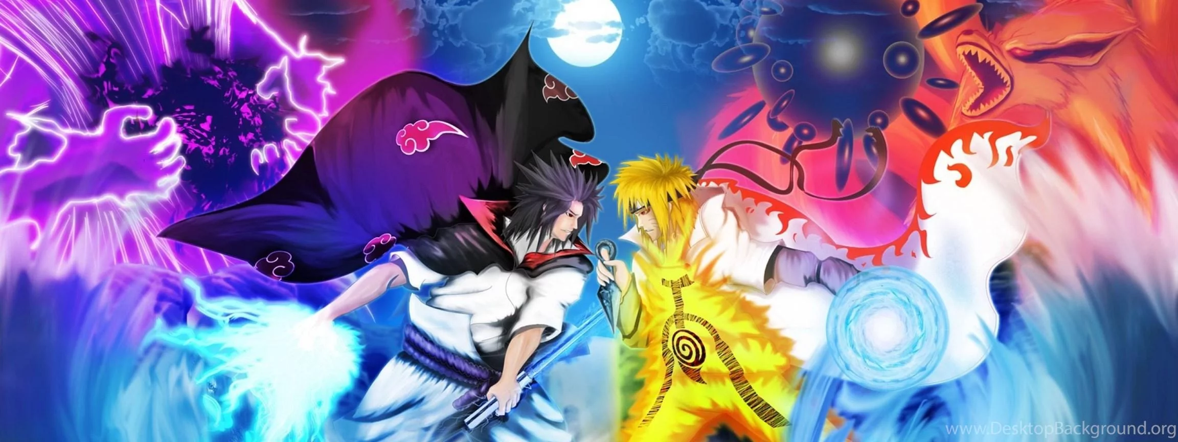 Free Download Naruto Duel Monitor Wallpaper Page 4923 (2304 x 864)